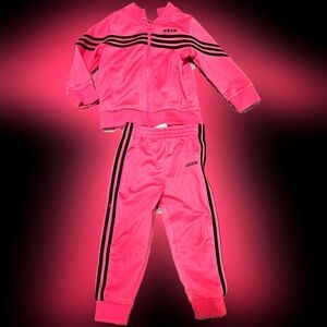 Adidas Kids Pink Tracksuit 18m